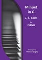 Minuet in G piano sheet music cover